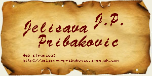 Jelisava Pribaković vizit kartica